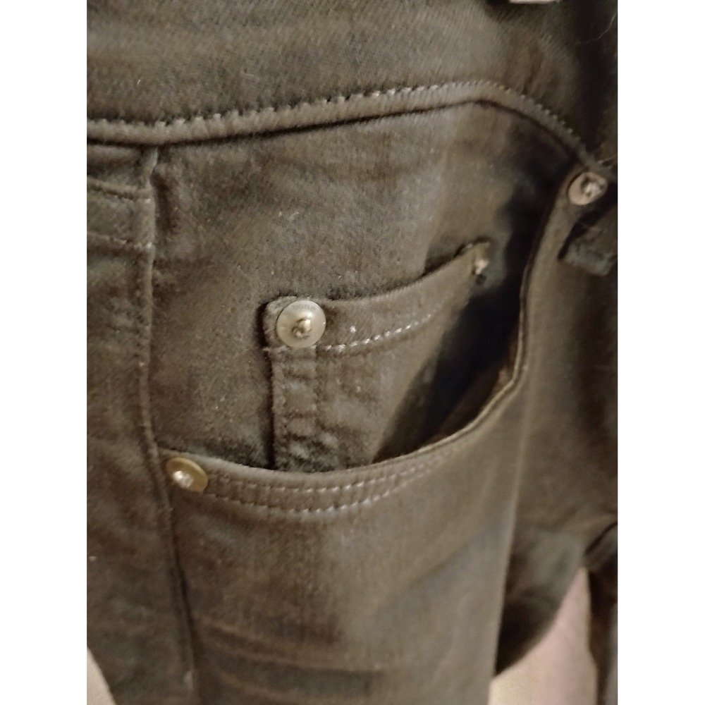 rag & bone / JEAN Dark Olive Coated Skinny Jeans Coquette designer quiet luxury